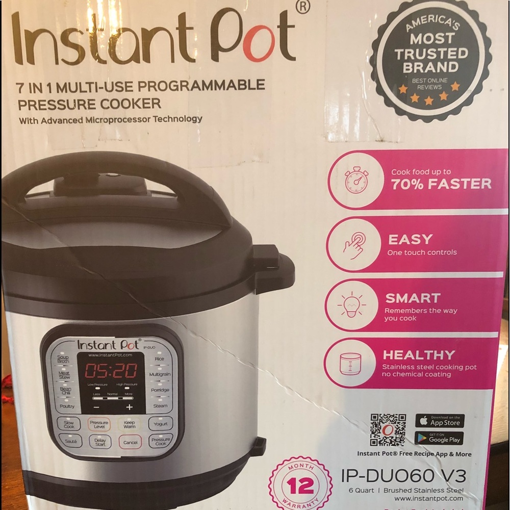 Instant Pot 6 qt Timer, Digital Display, Non‑stick